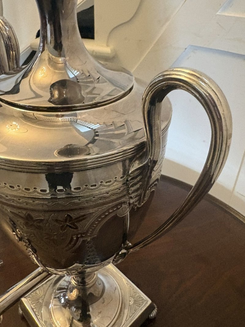 Antique Victorian Walker & Hall Sheffield Silver Plated Tea Urn / Samovar With Tap - Image 14